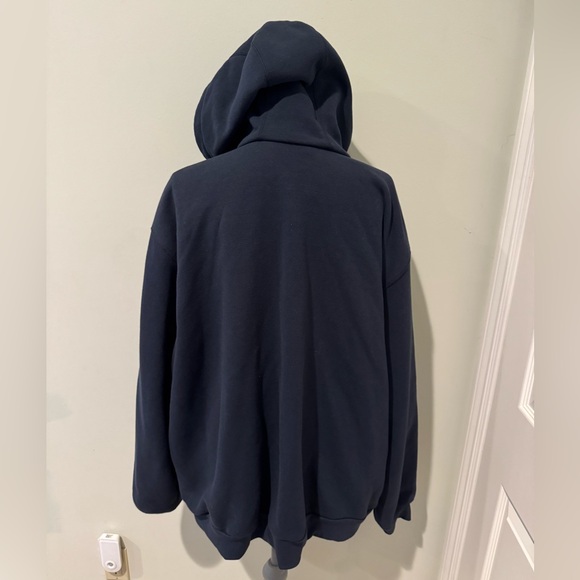 Carhartt Rain Defender Loose Fit Midweight Thermal-lined Full-Zip Hoodie Navy - Picture 4 of 7